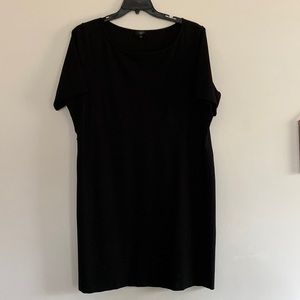 Talbots 18W black short-sleeved dress, stretch